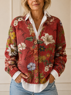 Juniper | Women's Floral Cardigan with Button Front