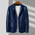 Damon - Men's Faux Leather Blazer Jacket