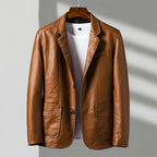Damon - Men's Faux Leather Blazer Jacket
