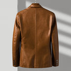 Damon - Men's Faux Leather Blazer Jacket