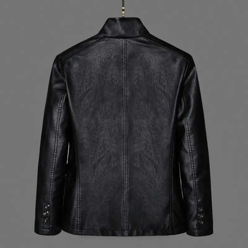 Damon - Men's Faux Leather Blazer Jacket