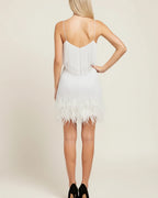 Eden | Women's Fringed Feather Cocktail Dress