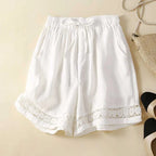 Elara | Women's Casual Lace Trim Shorts