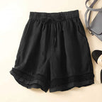 Elara | Women's Casual Lace Trim Shorts