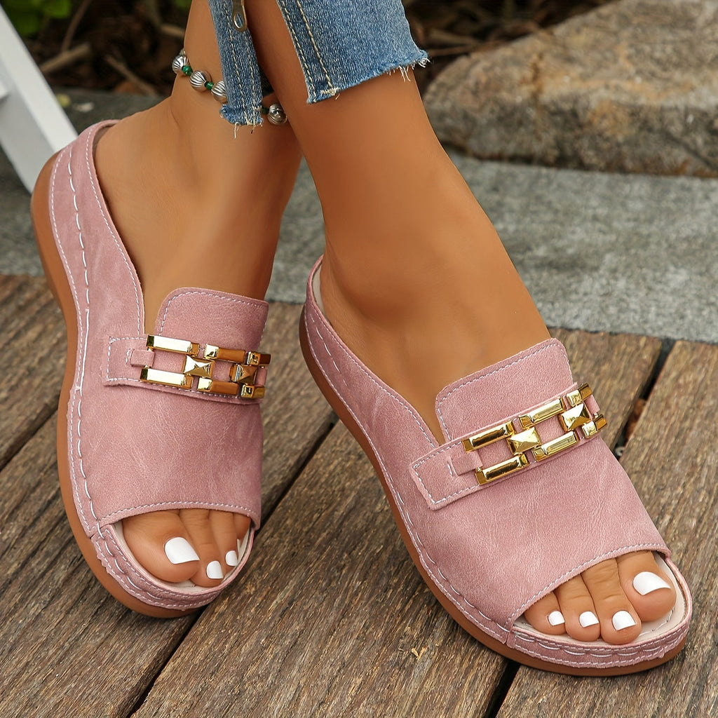 Elara | Women's Casual Open-Toe Slide Sandals