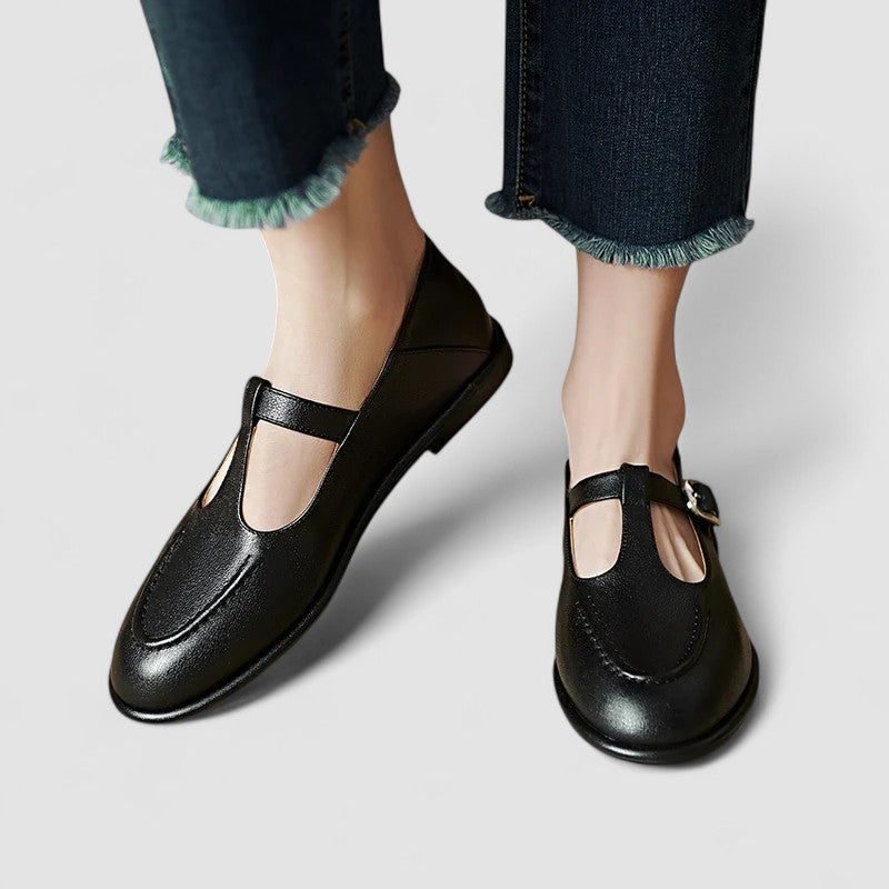 Elara - Women's Classic Mary Janes with Buckle Strap