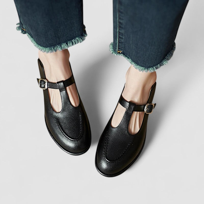 Elara - Women's Classic Mary Janes with Buckle Strap