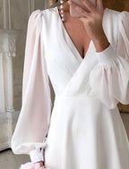 Elara | Women's Elegant Long-Sleeve Midi Dress