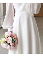 Elara | Women's Elegant Long-Sleeve Midi Dress
