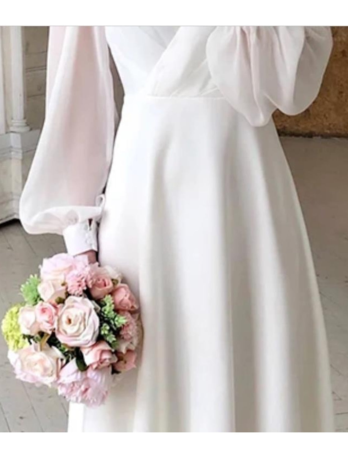Elara | Women's Elegant Long-Sleeve Midi Dress