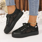 Elara | Women's Lace Detail Platform Sneakers