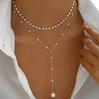 Elara - Women's Layered Faux Pearl Necklace