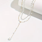 Elara - Women's Layered Faux Pearl Necklace
