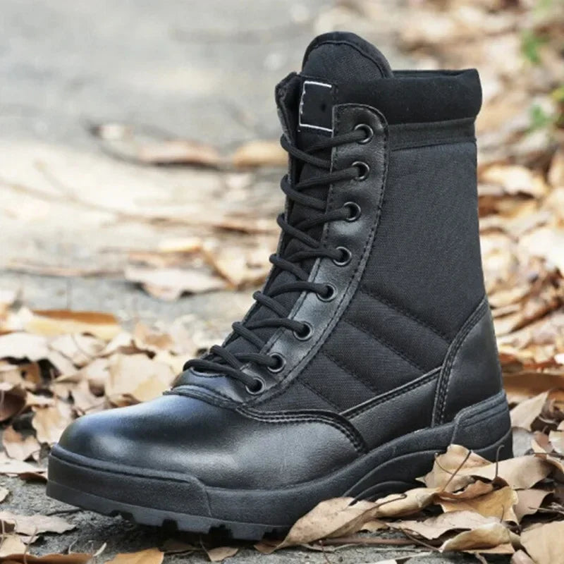 Elias - Men's Rugged Work Boots with Lace-Up Design