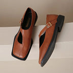 Elin | Women's Classic Square-Toe Mary Janes with Buckle Strap