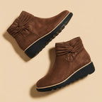 Elodie - Women's Chic Ankle Boots with Bow Detail
