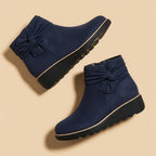 Elodie - Women's Chic Ankle Boots with Bow Detail