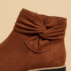 Elodie - Women's Chic Ankle Boots with Bow Detail