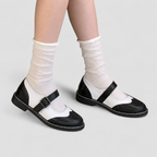 Elowen - Women's Classic Two-Tone Mary Janes with Buckle Strap