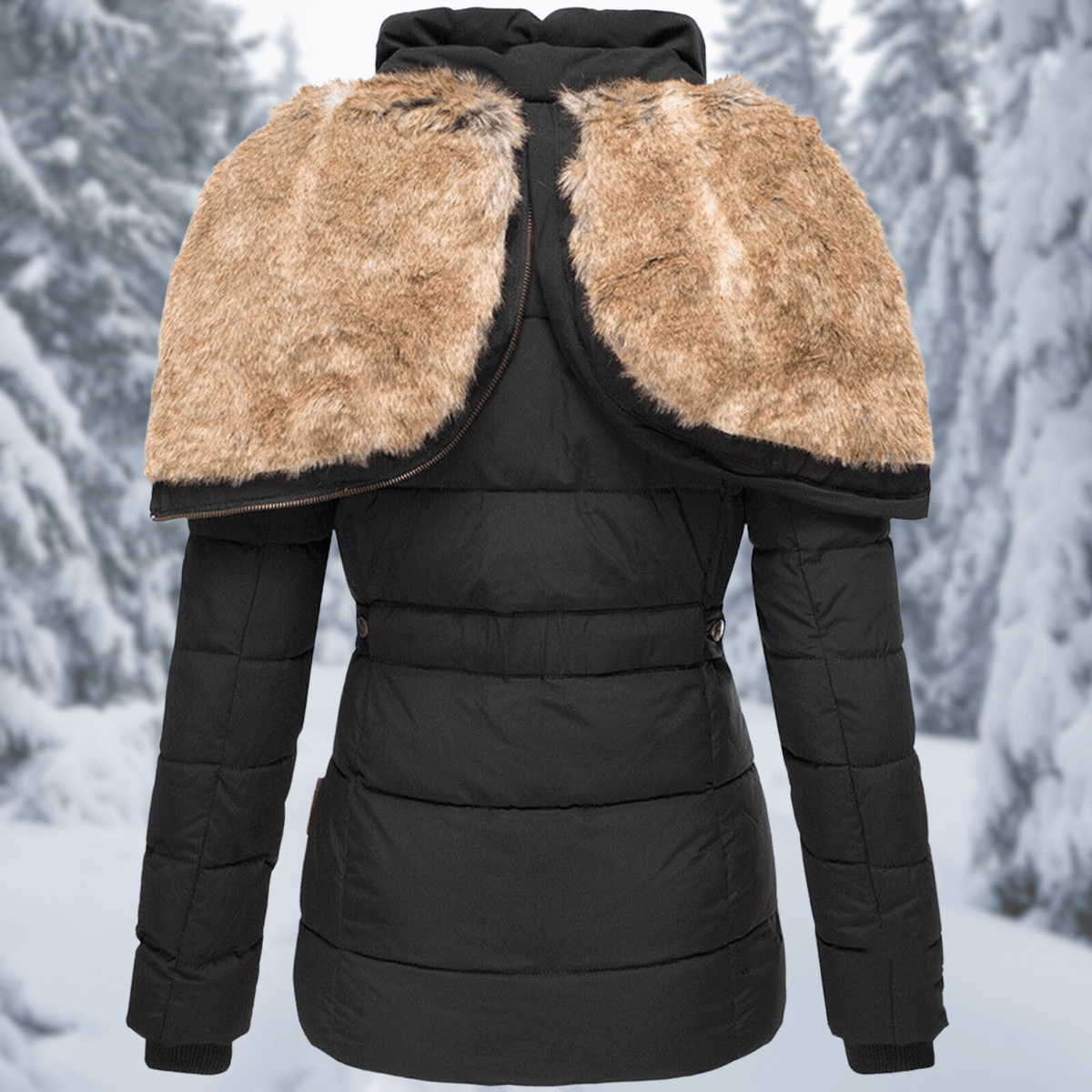 Elowen - Women's Cozy Faux Fur Lined Winter Jacket