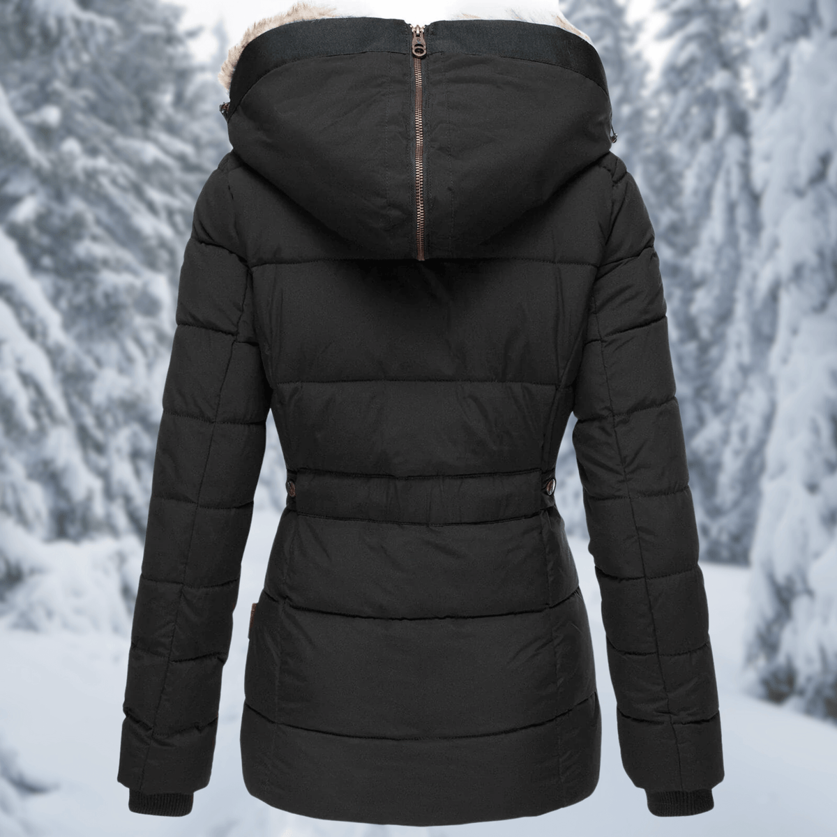 Elowen - Women's Cozy Faux Fur Lined Winter Jacket