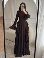 Elowen | Women's Elegant Long Sleeve Ruffle Dress