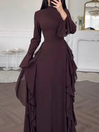 Elowen | Women's Elegant Long Sleeve Ruffle Dress