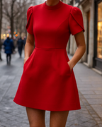 Elowen | Women's Elegant Mini Dress with Cut-Out Back
