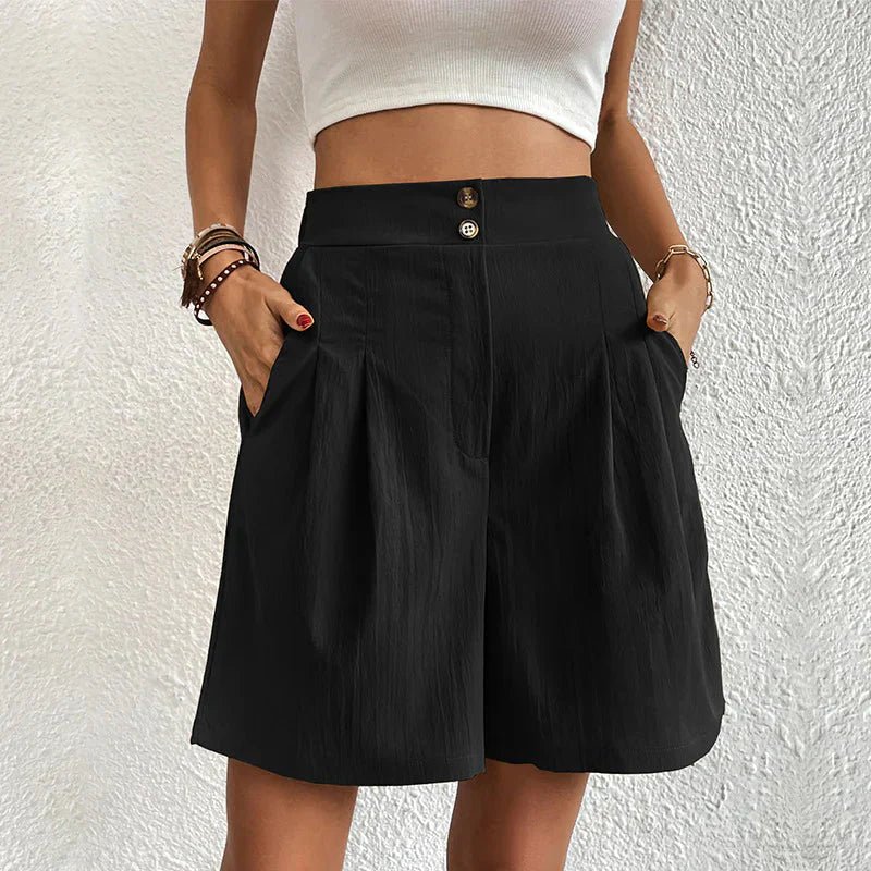 Elowen | Women's Pleated Shorts with Pockets