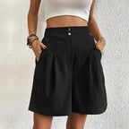 Elowen | Women's Pleated Shorts with Pockets