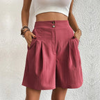 Elowen | Women's Pleated Shorts with Pockets