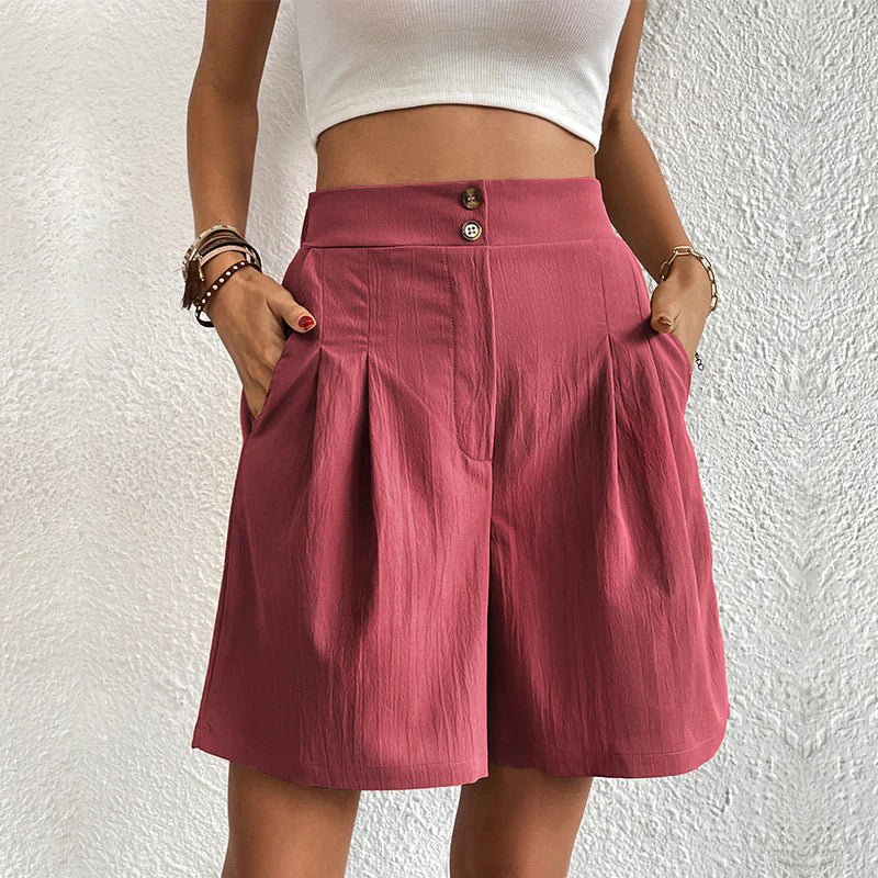 Elowen | Women's Pleated Shorts with Pockets
