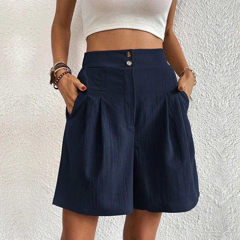 Elowen | Women's Pleated Shorts with Pockets