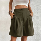 Elowen | Women's Pleated Shorts with Pockets