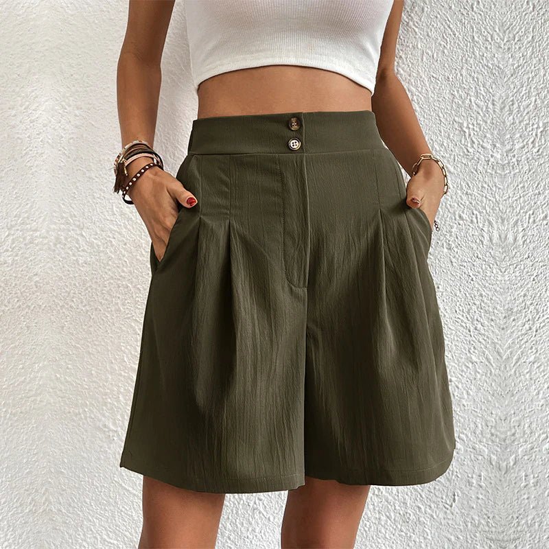 Elowen | Women's Pleated Shorts with Pockets