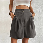 Elowen | Women's Pleated Shorts with Pockets