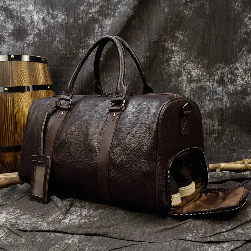 Emery - Men's Classic Faux Leather Duffle Bag