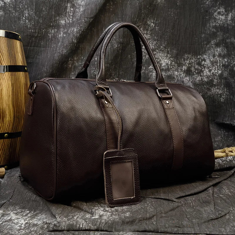 Emery - Men's Classic Faux Leather Duffle Bag