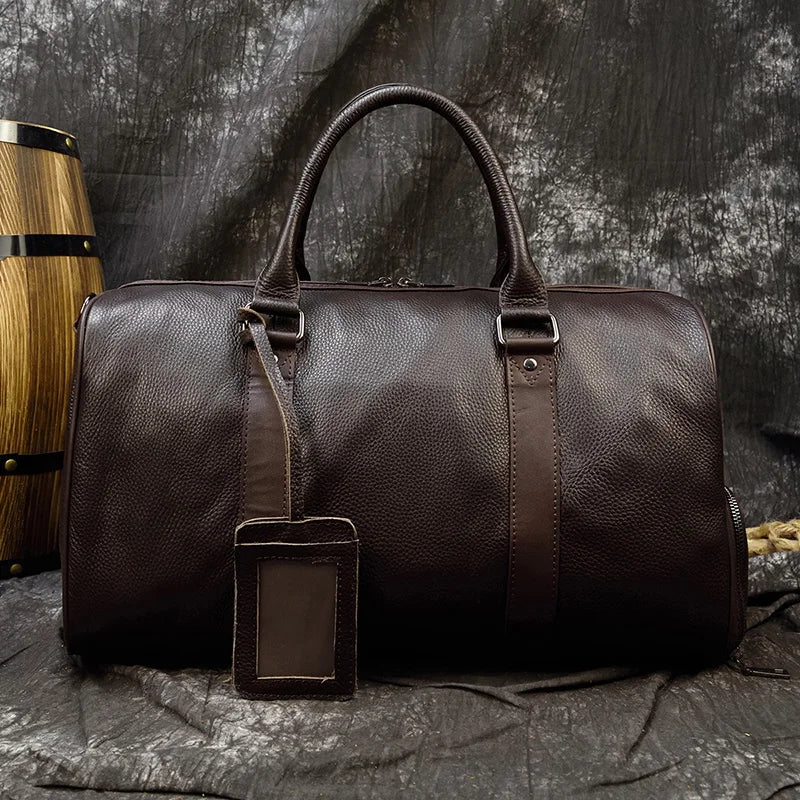 Emery - Men's Classic Faux Leather Duffle Bag