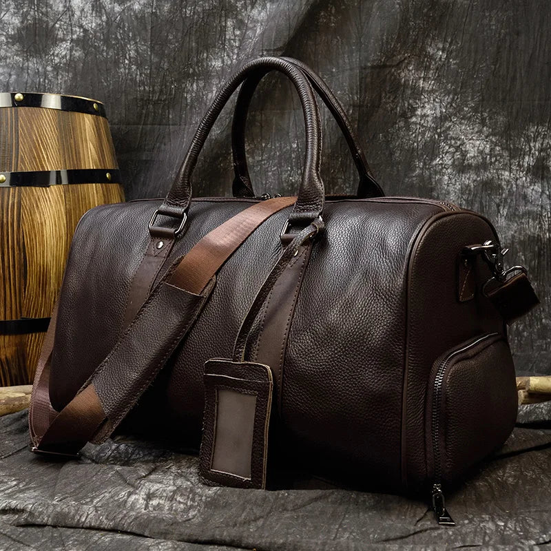 Emery - Men's Classic Faux Leather Duffle Bag