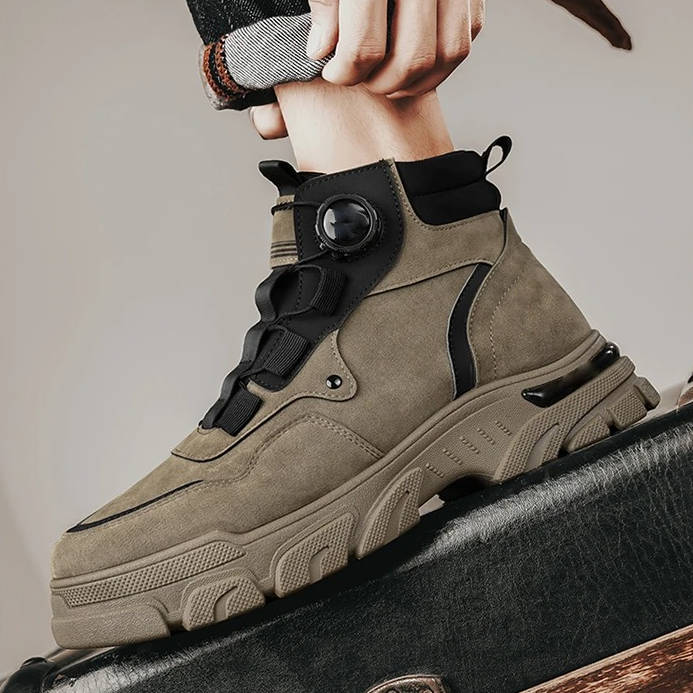 Emmett - Men's Lace Work Boots with Rotary Buckle