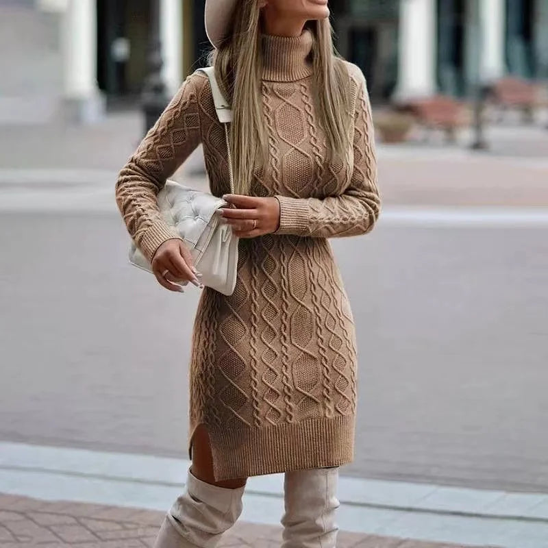 Esme | Women's Chic Cable Knit Sweater Dress