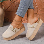 Esme | Women's Platform Clogs with Buckle Detail