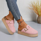 Esme | Women's Platform Clogs with Buckle Detail