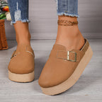 Esme | Women's Platform Clogs with Buckle Detail