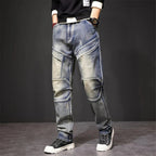 Evander - Men's Straight Cargo Jeans with Panel Details