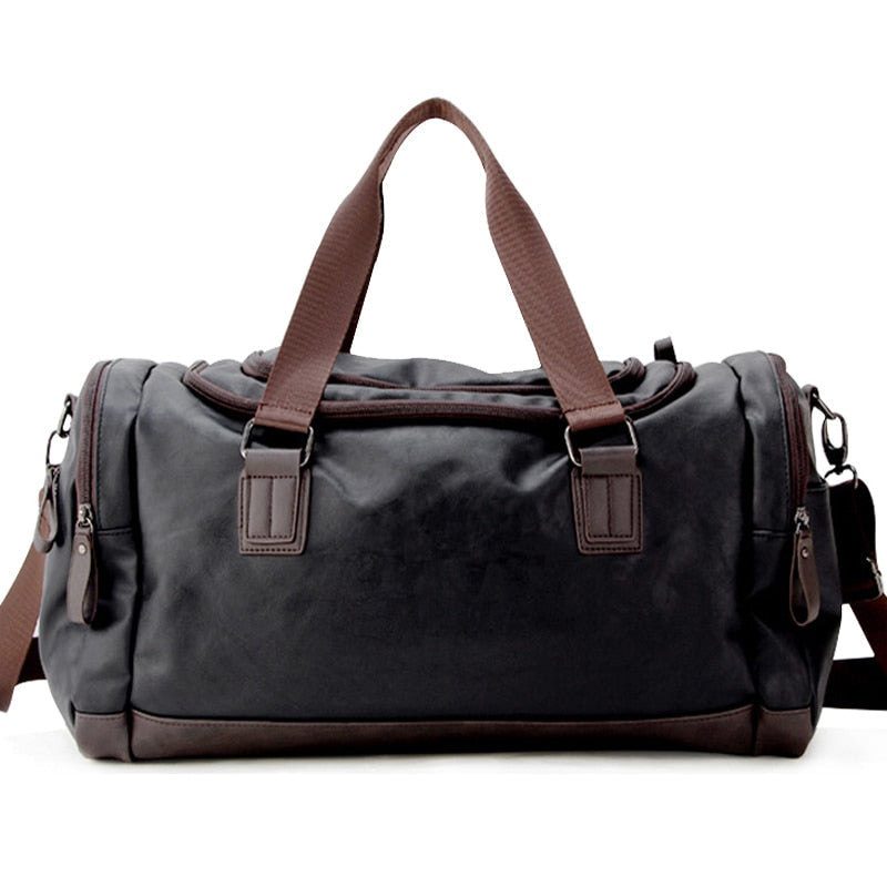 Ezra - Men's Classic Faux Leather Duffle Bag