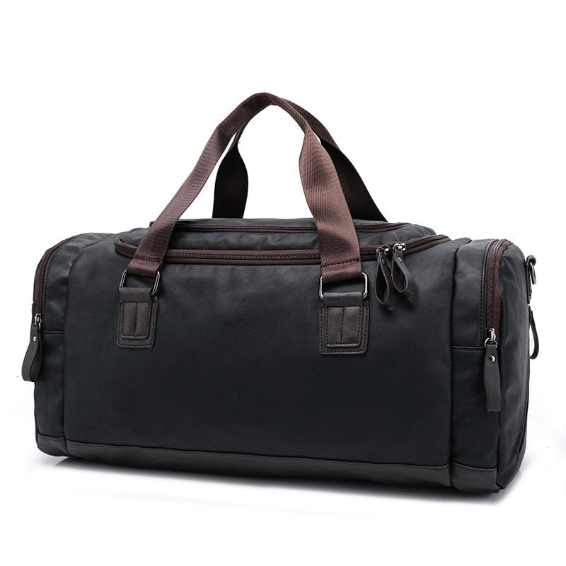 Ezra - Men's Classic Faux Leather Duffle Bag