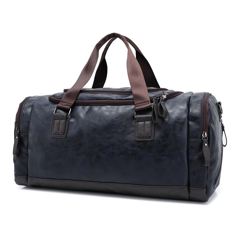 Ezra - Men's Classic Faux Leather Duffle Bag