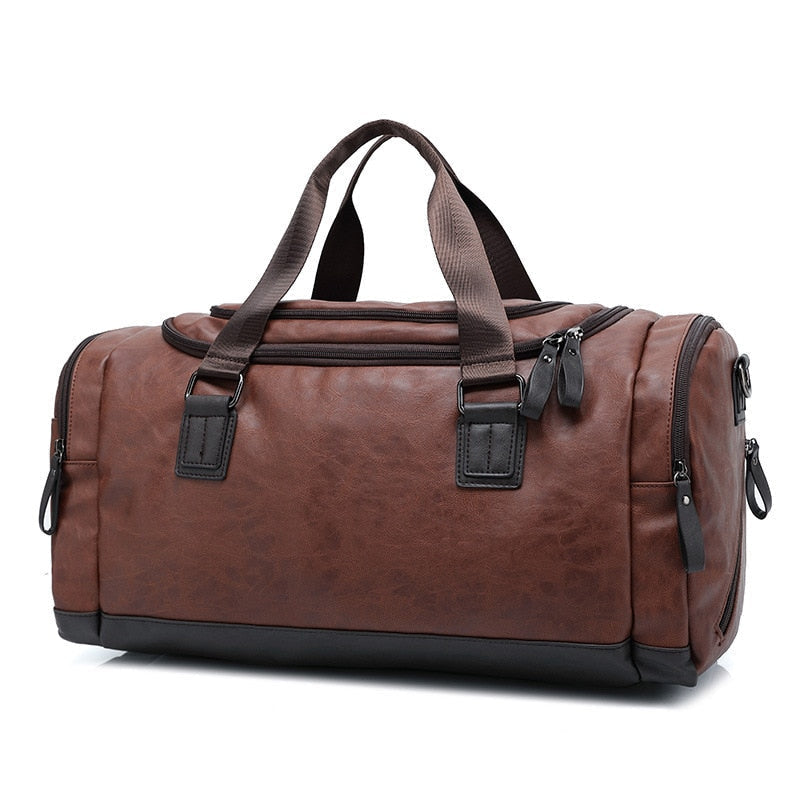 Ezra - Men's Classic Faux Leather Duffle Bag